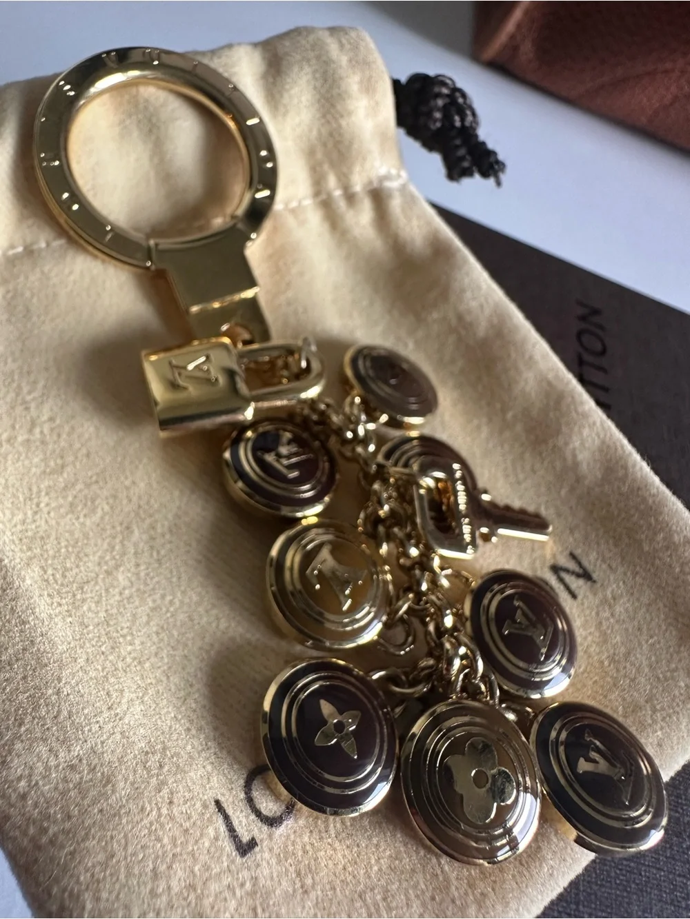 Louis Vuitton Porte-Clés Pastilles Monogram Enamel Bag Charm Key Holder Full Set